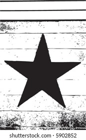Grunge Star on Brick