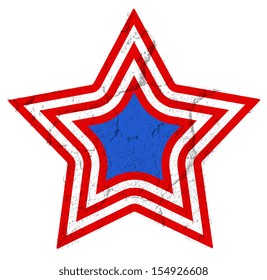 grunge star - Patriotic USA theme Vector