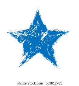 grunge star texture, vector illustration design element icon