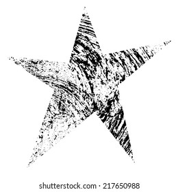 Grunge Star texture for your design. EPS10 vector.
