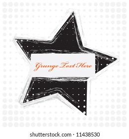 Grunge star vector design for text