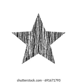 Grunge star, vector icon.