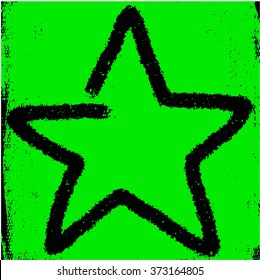 Grunge star. Vector illustration.