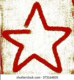 Grunge star. Vector illustration.