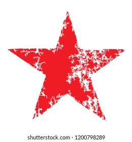 Grunge star.Dirty star icon.