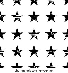 Grunge Stars - Seamless Pattern