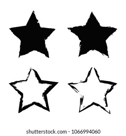 Grunge Stars Star Iconsvector Illustration Stock Vector (Royalty Free ...