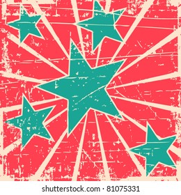 Grunge stars vector background