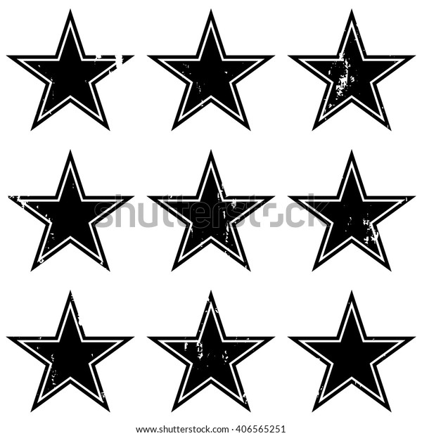 Grunge Stars Vector Illustration Stock Vector Royalty Free 406565251