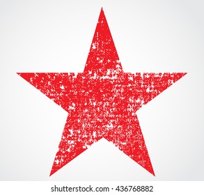 Grunge Star.Vector Star Icon.