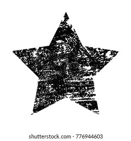 Grunge star.Vector star symbol.