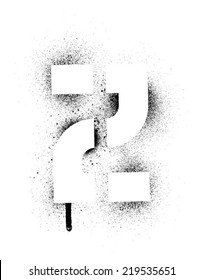 Grunge stencil alphabet - Z