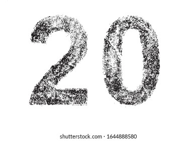 Grunge stencil digit overlay texture. Distress design template. Urban dirty elements. 