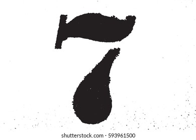 Grunge stencil digit overlay texture. Distress design template. Urban dirty elements. EPS10 vector.