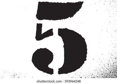 Grunge stencil digit overlay texture. Distress design template. Urban dirty elements. EPS10 vector.