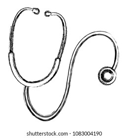 grunge stethoscope clinic tool to heartbeat diagnostic