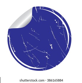 grunge sticker  on white, vector illustration