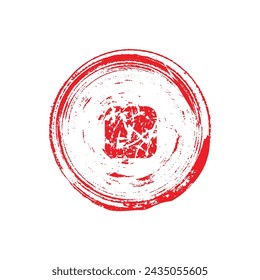 grunge stop icon on white background