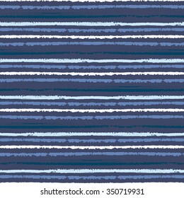 Grunge  striped seamless pattern, vintage background. Hand drawn  stripes motif. Horizontal brush strokes repeating vector texture.