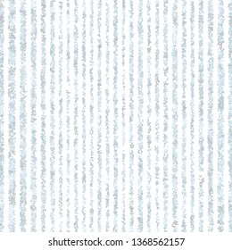 Grunge striped vector seamless pattern. Spotted blue strips on white background. Modern backdrop. Template for textile, wallpaper, print, card, carton, banner, clothing, web site.