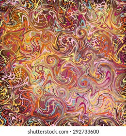 Grunge striped,swirled,wavy colorful seamless pattern