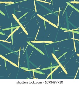 Grunge Stripes. Abstract Scratched Texture with Brush Strokes. Scribbled Grunge Motif for Print, Cotton, Curtains. Trendy Vector Background with Stripes