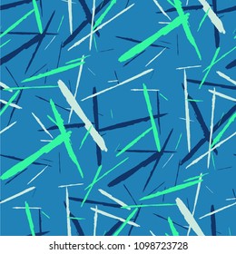Grunge Stripes. Abstract Scratched Texture with Dry Brush Strokes. Scribbled Grunge Rapport for Cloth, Cotton, Curtains. Trendy Vector Background with Stripes