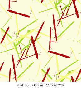 Grunge Stripes. Abstract Scratched Texture with Brush Strokes. Scribbled Grunge Motif for Cloth, Shirt, Dress. Trendy Vector Background with Stripes