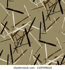 Grunge Stripes. Abstract Scratched Texture with Dry Brush Strokes. Scribbled Grunge Rapport for Cloth, Shirt, Dress. Retro Vector Background with Stripes