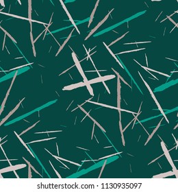 Grunge Stripes. Abstract Scratched Texture with Brush Strokes. Scribbled Grunge Rapport for Chintz, Wallpaper, Linen. Trendy Vector Background