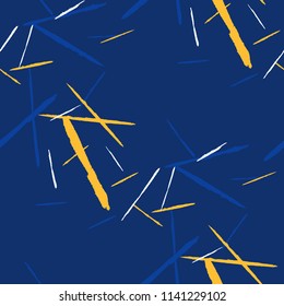 Grunge Stripes. Abstract Scratched Texture with Dry Brush Strokes. Scribbled Grunge Rapport for Cloth, Cotton, Curtains. Trendy Vector Background with Stripes