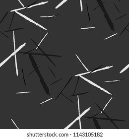 Grunge Stripes. Abstract Scratched Texture with Brush Strokes. Scribbled Grunge Motif for Tablecloth, Shirt, Dress. Trendy Vector Background with Stripes