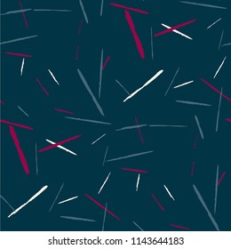Grunge Stripes. Abstract Scratched Texture with Brush Strokes. Scribbled Grunge Motif for Cloth, Shirt, Curtains. Rustic Vector Background