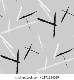 Grunge Stripes. Abstract Scratched Texture with Brush Strokes. Scribbled Grunge Pattern for Cloth, Shirt, Curtains. Retro Vector Background