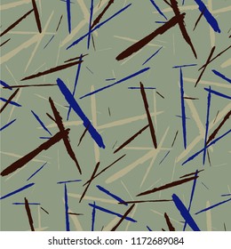 Grunge Stripes. Abstract Scratched Texture with Brush Strokes. Scribbled Grunge Rapport for Cloth, Cotton, Curtains. Trendy Vector Background with Stripes
