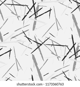 Grunge Stripes. Abstract Scratched Texture with Brush Strokes. Scribbled Grunge Rapport for Chintz, Calico, Swimwear. Rustic Vector Background with Stripes