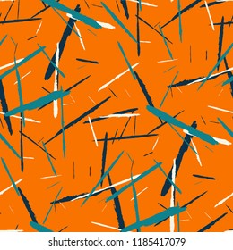 Grunge Stripes. Abstract Scratched Texture with Dry Brush Strokes. Scribbled Grunge Rapport for Cloth, Cotton, Curtains. Rustic Vector Background