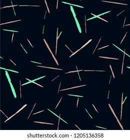 Grunge Stripes. Abstract Scratched Texture with Dry Brush Strokes. Scribbled Grunge Pattern for Print, Cotton, Curtains. Retro Vector Background with Stripes