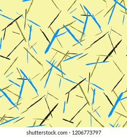 Grunge Stripes. Abstract Scratched Texture with Brush Strokes. Scribbled Grunge Motif for Tablecloth, Wallpaper, Linen. Trendy Vector Background