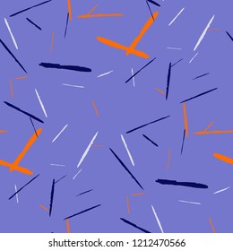 Grunge Stripes. Abstract Scratched Texture with Dry Brush Strokes. Scribbled Grunge Rapport for Tablecloth, Shirt, Dress. Trendy Vector Background