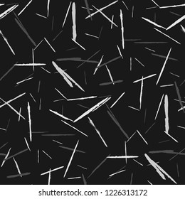 Grunge Stripes. Abstract Scratched Texture with Brush Strokes. Scribbled Grunge Pattern for Chintz, Wallpaper, Linen. Rustic Vector Background