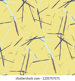 Grunge Stripes. Abstract Scratched Texture with Dry Brush Strokes. Scribbled Grunge Motif for Tablecloth, Wallpaper, Dress. Retro Vector Background