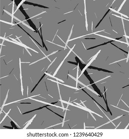 Grunge Stripes. Abstract Scratched Texture with Dry Brush Strokes. Scribbled Grunge Pattern for Cloth, Shirt, Curtains. Rustic Vector Background