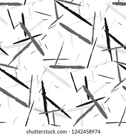 Grunge Stripes. Abstract Scratched Texture with Dry Brush Strokes. Scribbled Grunge Rapport for Tablecloth, Wallpaper, Linen. Retro Vector Background with Stripes