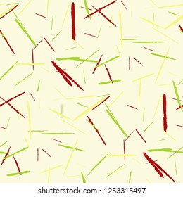 Grunge Stripes. Abstract Scratched Texture with Dry Brush Strokes. Scribbled Grunge Motif for Tablecloth, Shirt, Dress. Rustic Vector Background with Stripes