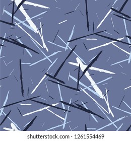 Grunge Stripes. Abstract Scratched Texture with Brush Strokes. Scribbled Grunge Motif for Cloth, Shirt, Dress. Retro Vector Background