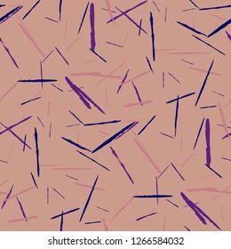 Grunge Stripes. Abstract Scratched Texture with Brush Strokes. Scribbled Grunge Pattern for Chintz, Wallpaper, Linen. Rustic Vector Background