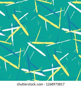 Grunge Stripes. Abstract Scratched Texture with Brush Strokes. Scribbled Grunge Motif for Chintz, Wallpaper, Linen. Trendy Vector Background