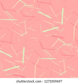 Grunge Stripes. Abstract Scratched Texture with Dry Brush Strokes. Scribbled Grunge Pattern for Tablecloth, Wallpaper, Linen. Trendy Vector Background