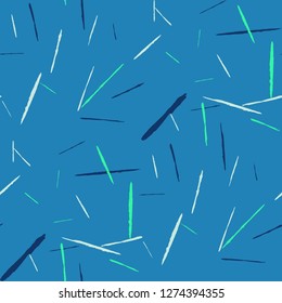 Grunge Stripes. Abstract Scratched Texture with Dry Brush Strokes. Scribbled Grunge Motif for Tablecloth, Wallpaper, Dress. Trendy Vector Background with Stripes